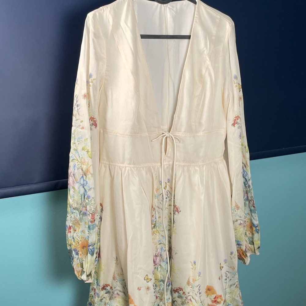 Commense Cream Floral Mini Dress - Picture 6 of 7